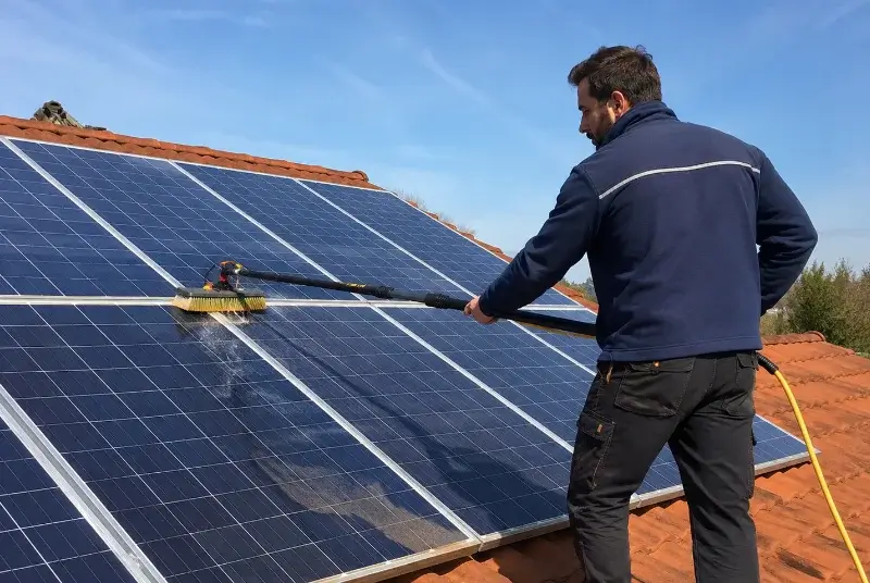Nettoyage et entretien de panneaux solaires à Saint-Pantaléon-les-Vignes